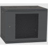 IPCOM 12U 600x450 Шафа телекомунікаційна дверцята перф (чорна)